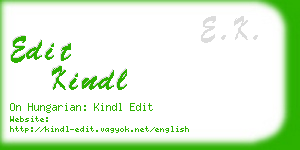 edit kindl business card